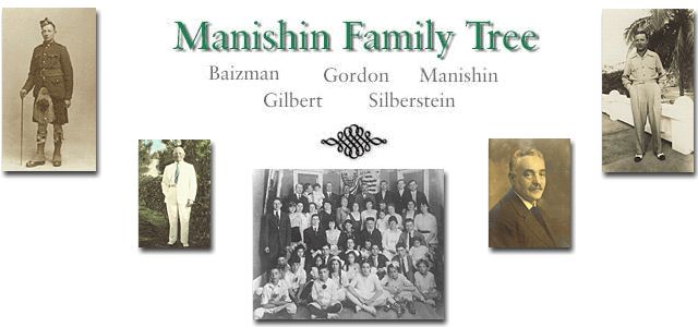 Manishin-Baizman-Silberstein-Gordon Genealogy Archive